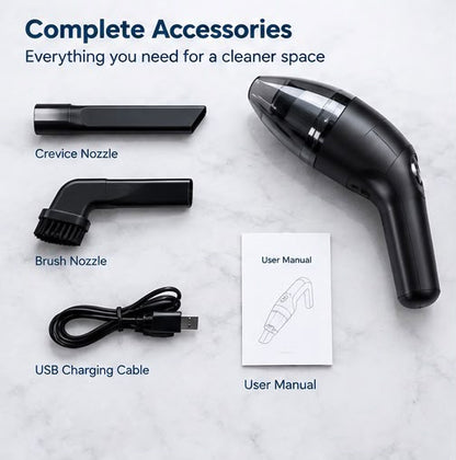 Portable Mini Car Vacuum Cleaner – Cordless Handheld Vacuum for Car & Home