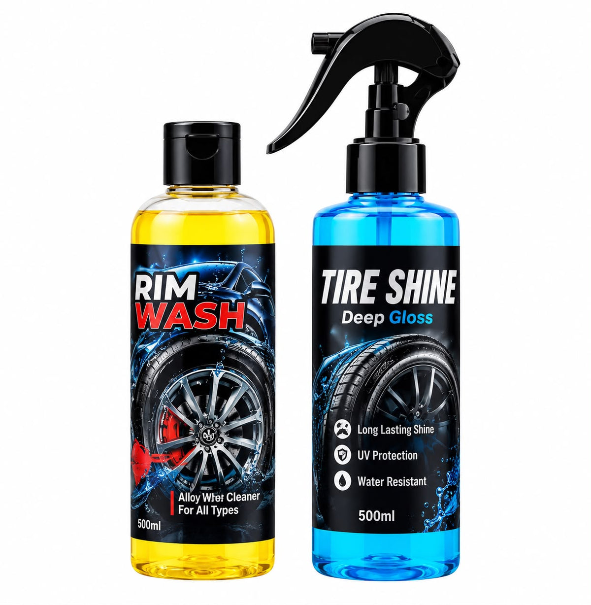 Car Wash Cleaning Kit – High Pressure Foam Sprayer with Car Wash Shampoo, Tire Shine & Microfiber Towels